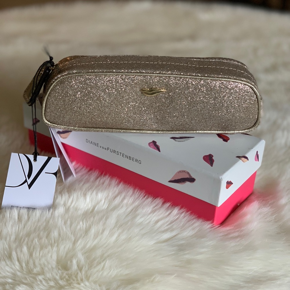 New in box- stunning DVF cosmetic case!